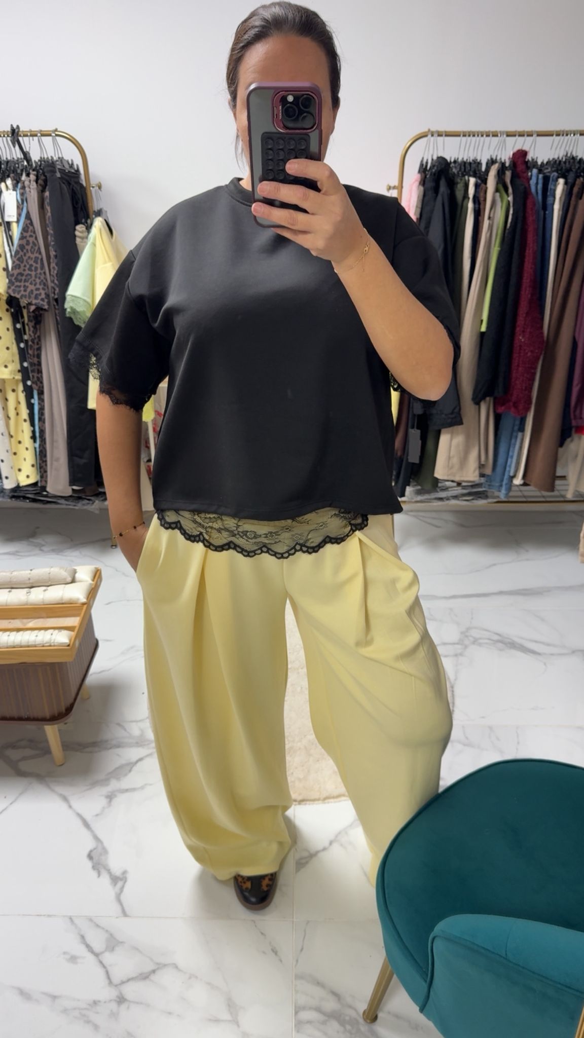 T-shirt en dentelle