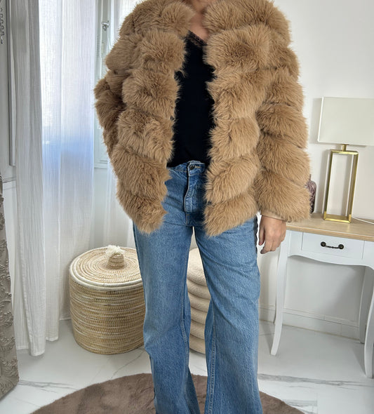Manteau fausse fourrure