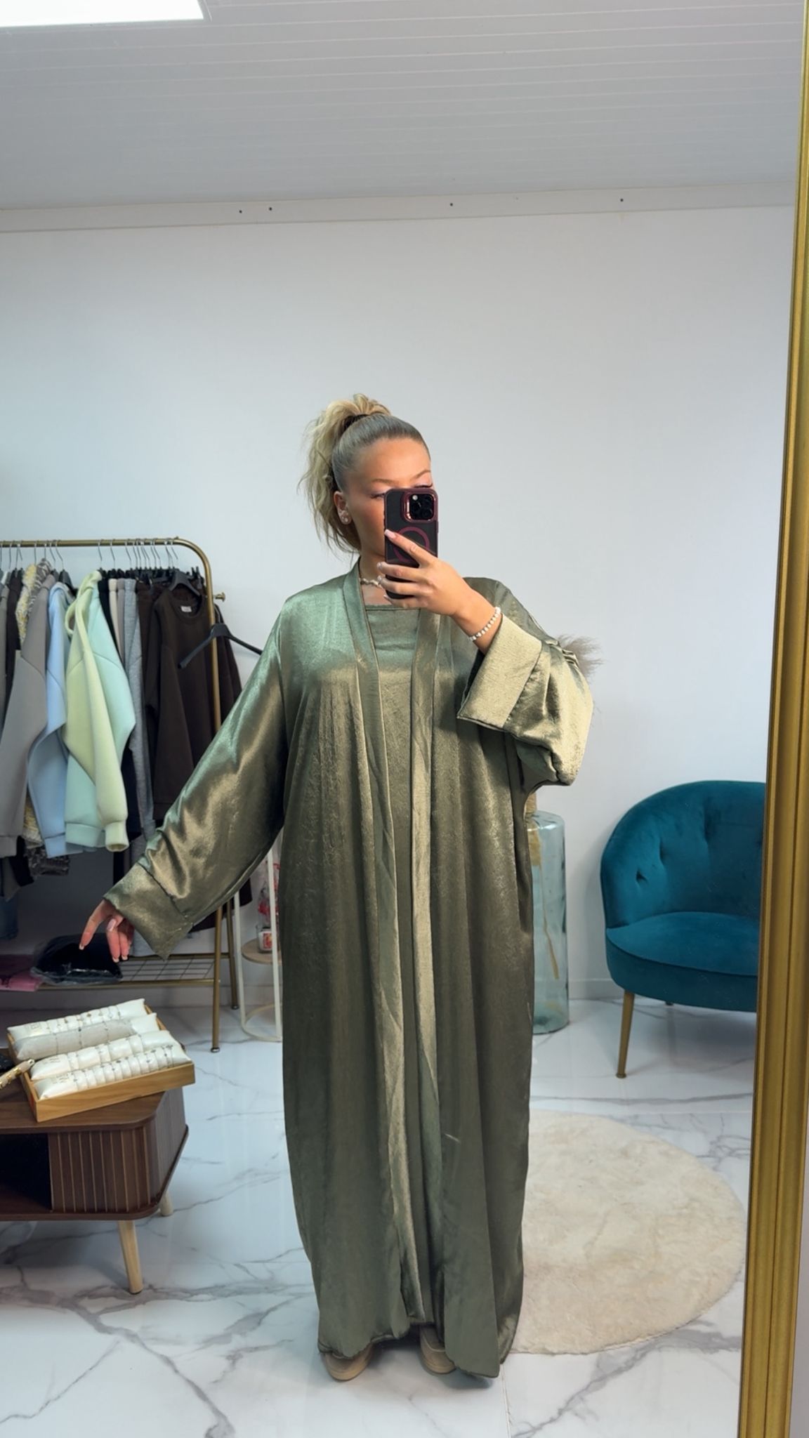 Ensemble robe et kimono brillant