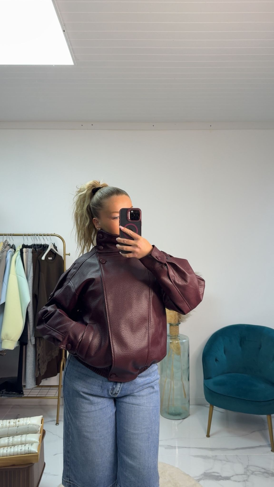 Bomber en cuir
