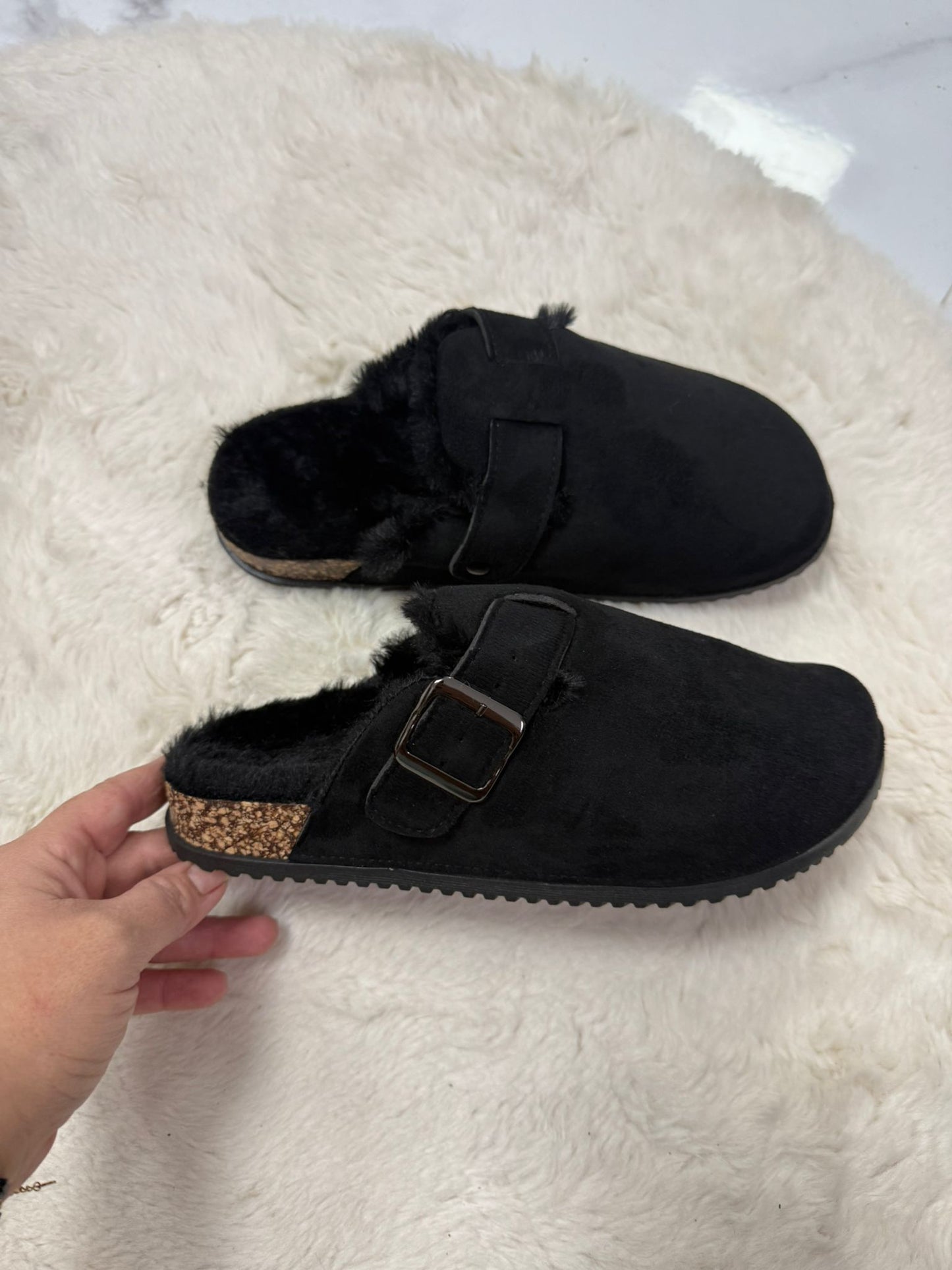 Mules à fourrure